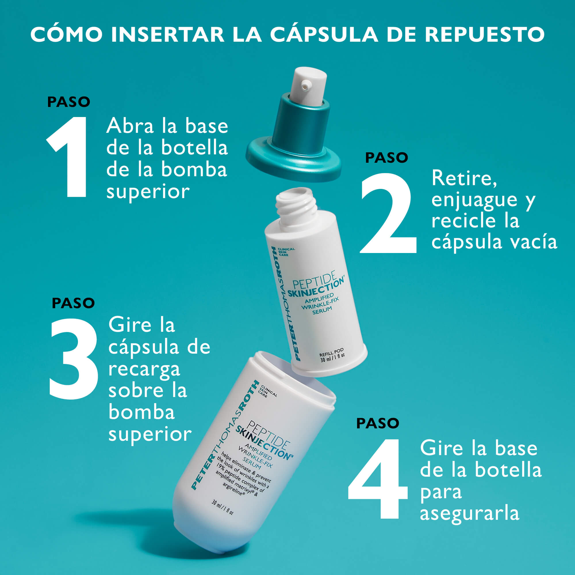 PEPTIDE SKINJECTION™ AMPLIFIED WRINKLE-FIX SERUM REFILL POD (REFIL DE SUERO LIGERO)